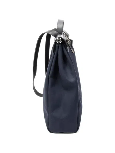 Pre-owned Hermes Gm Herbag Backpack In Blue