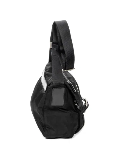 Pre-owned Prada Buckled Shoulder Bag In Black