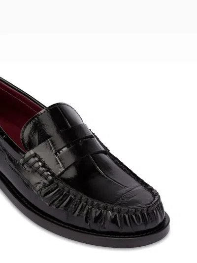Paris Texas Dylan Croc-effect Loafers In Black