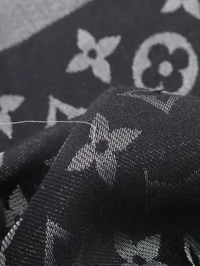 Pre-owned Louis Vuitton 2000s Logo-print Shawl In Black