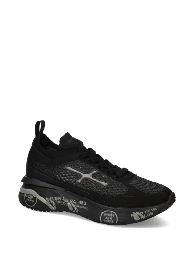 Premiata Moerun Mesh-panel Sneakers In Black