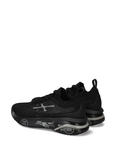 Premiata Moerun Mesh-panel Sneakers In Black