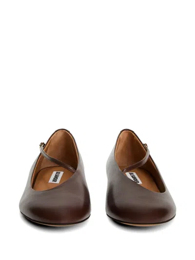Jil Sander Elyss Ballet Flats In Brown