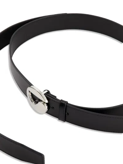 Coperni Infinity Logo-buckle Leather Belt In Black