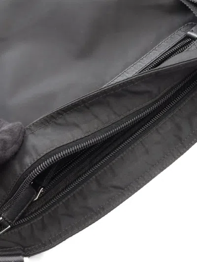 Pre-owned Prada 2000s Triangle-logo Shoulder Bag In Black