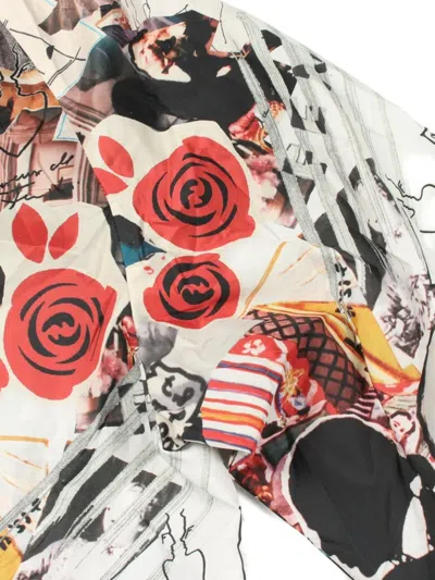 Pre-owned Fendi 2010s All-over Pattern Bomber Jacket In White