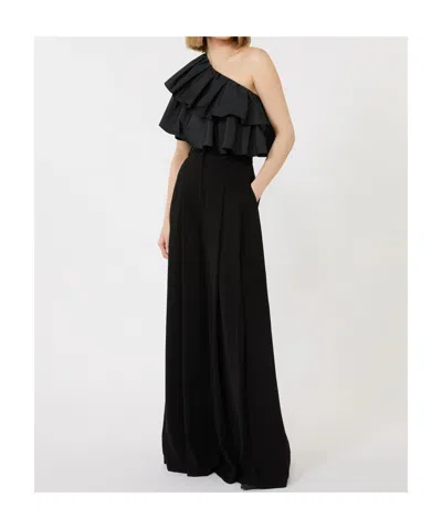 Max Mara One Shoulder Top In Black