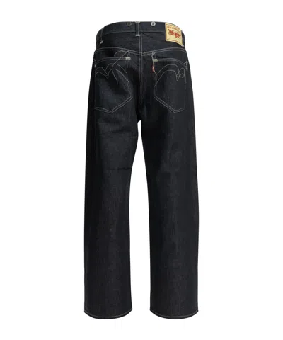 Junya Watanabe Navy Blue Solid Jeans In Black