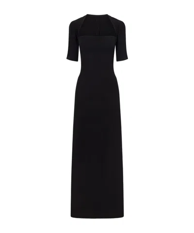 Jacquemus Bolero Stretch-jersey Midi Dress In Black