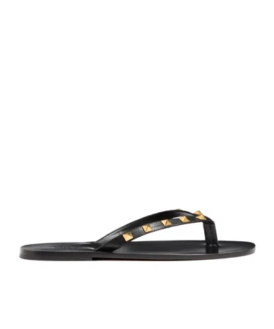 Valentino Garavani Black Cp Leather Sneakers In Black