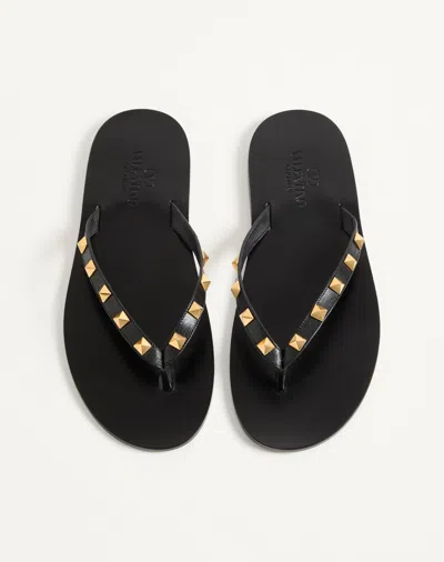 Valentino Garavani Black Cp Leather Sneakers In Black