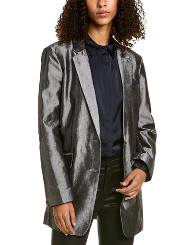 Rag & Bone Charles Shine Blazer In Black