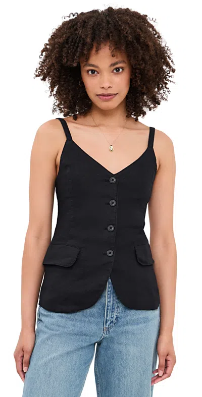 Faherty Sun Strider Milo Vest In Black