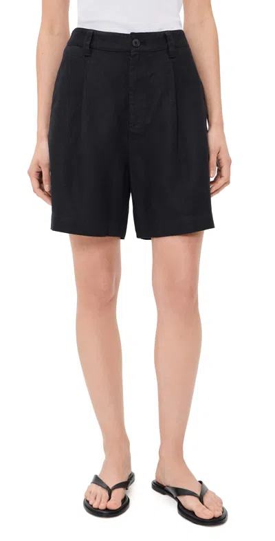 Faherty Sun Strider Pleated Shorts In Black