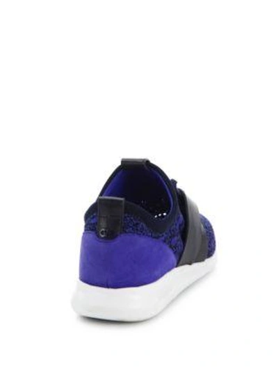 Shop Cole Haan Studiogrand Knit Sneakers In Blue-black