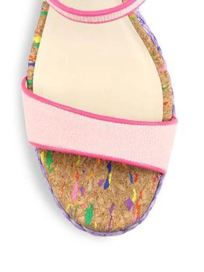 Shop Sophia Webster Lucita Mixed Media Espadrille Wedge Sandals In Pink