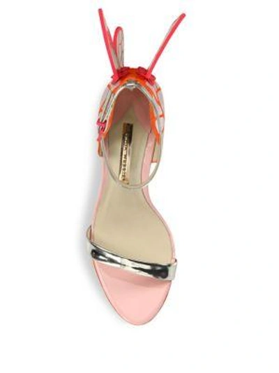 Shop Sophia Webster Chiara Patent & Metallic Leather Sandals In Orchid-spearmint