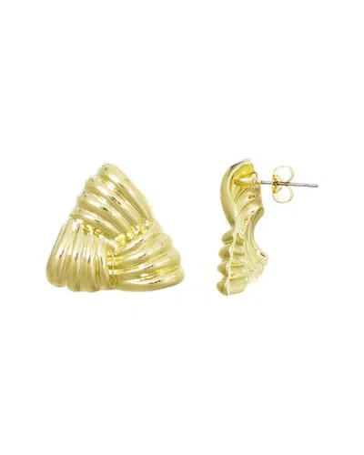 Adornia 14k Gold Plated Statement Triangle Stud Earrings