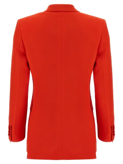 Brioni Double-breasted Blazer In Red