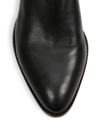 Shop Alexander Wang Kori Metal Tilt-heel Leather Booties In Black