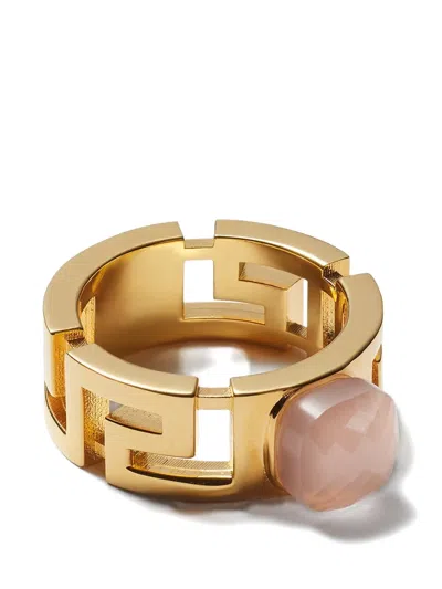 Versace Greca Ring In Gold