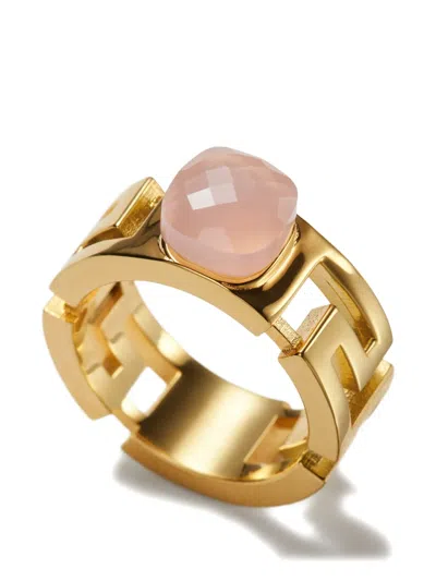 Versace Greca Ring In Gold