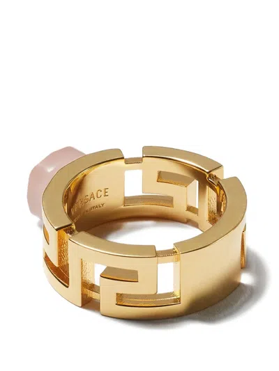 Versace Greca Ring In Gold