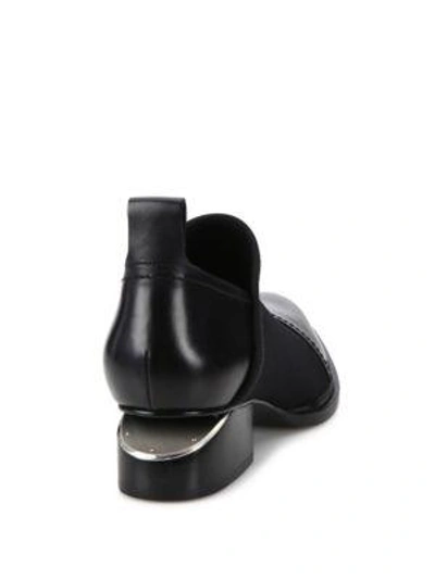 Alexander Wang Kori Tilt heel Stretch Neoprene Leather Booties In Black ModeSens