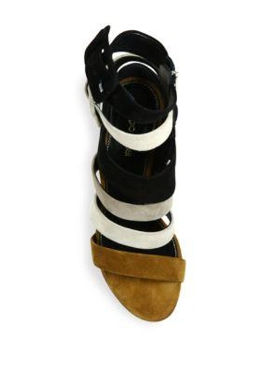 Shop Sergio Rossi Baobab Zebra Strappy Suede Sandals In Multi