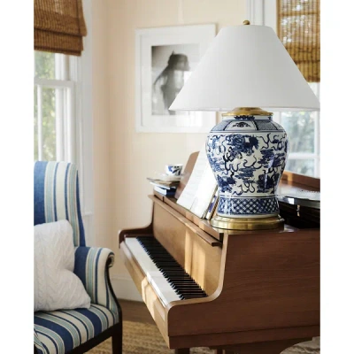 Ralph Lauren Foo Dog Medium Table Lamp In Blue
