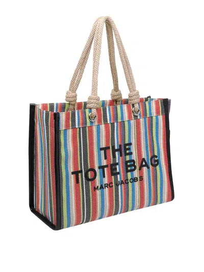 Marc Jacobs The Large Stripe Mesh Rope Tote Bag In Multi