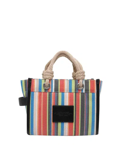 Marc Jacobs The Small Stripe Mesh Rope Tote Bag In Multi