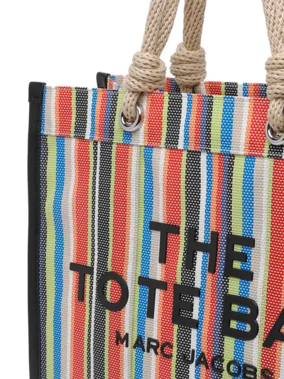 Marc Jacobs The Large Stripe Mesh Rope Tote Bag In Multi