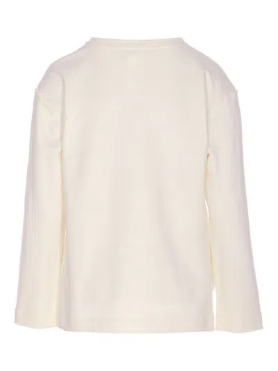 Max Mara Cotton Silk Sweatshirt Sweatshirts White In Neutral
