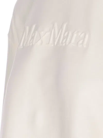 Max Mara Cotton Silk Sweatshirt Sweatshirts White In Neutral