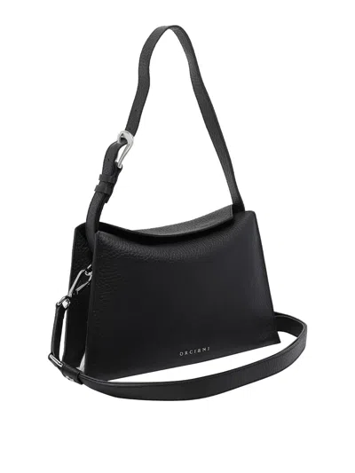 Orciani Small Trinity Leather Shoulder Bag In Pink