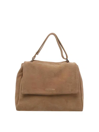 Orciani Medium Sveva Leather Tote Bag In White