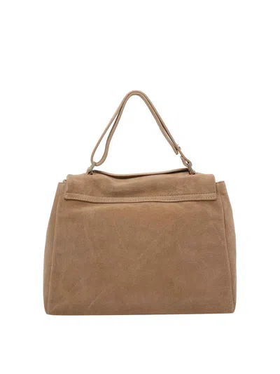 Orciani Medium Sveva Leather Tote Bag In White