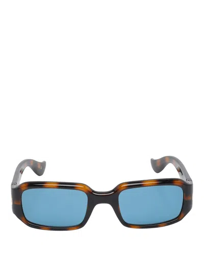Valentino Eyewear Rectangular Frame Sunglasses In Brown