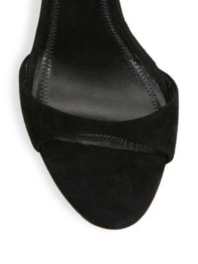Shop Alexander Wang Tilda Tilt-heel Suede Ankle-strap Sandals In Black