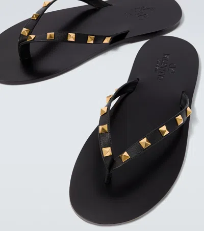 Valentino Garavani Black Cp Leather Sneakers In Black
