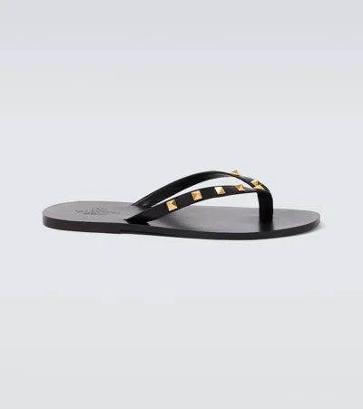 Valentino Garavani Black Cp Leather Sneakers In Black