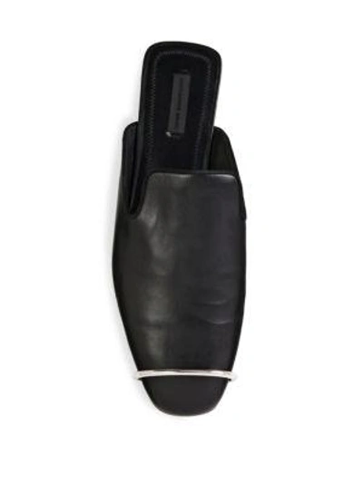 Shop Alexander Wang Jaelle Leather Loafer Slides In Black