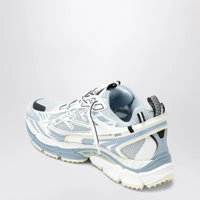 Off-white Mesh Sneakers Round Toe Rubber Sole Pull Tab In Multi