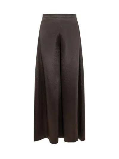 Hugo Boss Relaxed-fit Trousers In Lustrous Twill In Black