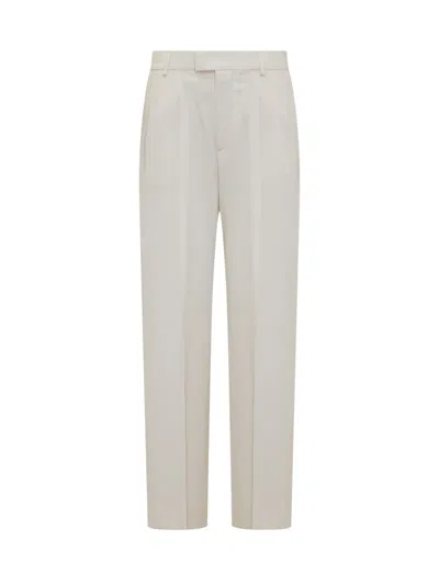 Armarium White Relaxed Flat Front Pants In White