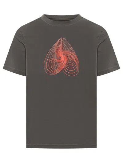 Moose Knuckles Graphic-print T-shirt In Gray