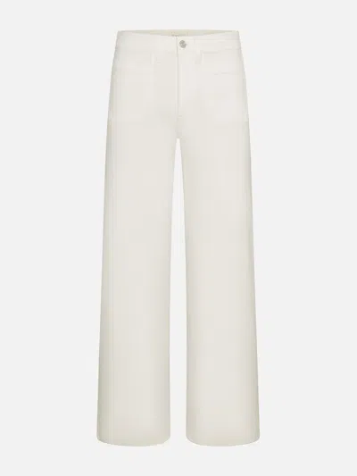 Frame Le Slim Wide-leg Jeans In White