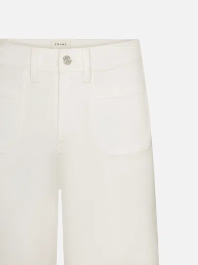 Frame Le Slim Wide-leg Jeans In White