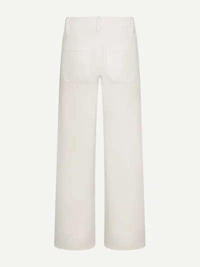 Frame Le Slim Wide-leg Jeans In White